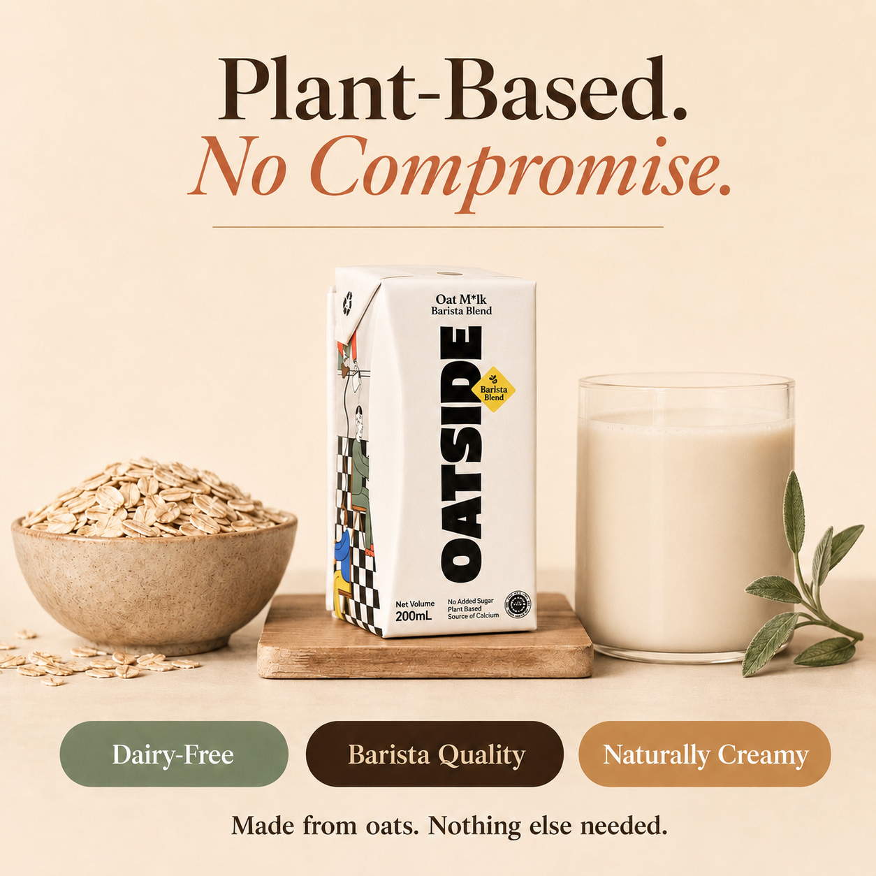 OATSIDE Oat M*lk 200ml — Mix & Match Any 3 Packs Bundle (Original  / Chocolate) 