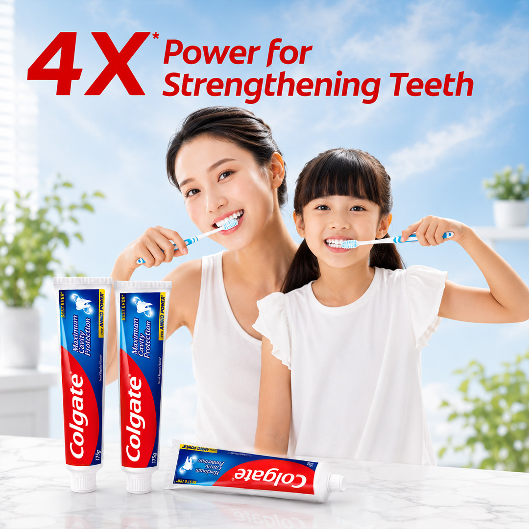 Colgate Maximum Cavity Protection Mix & Match Bundle — Any 3 Tubes (Red / Green) — Free Shipping