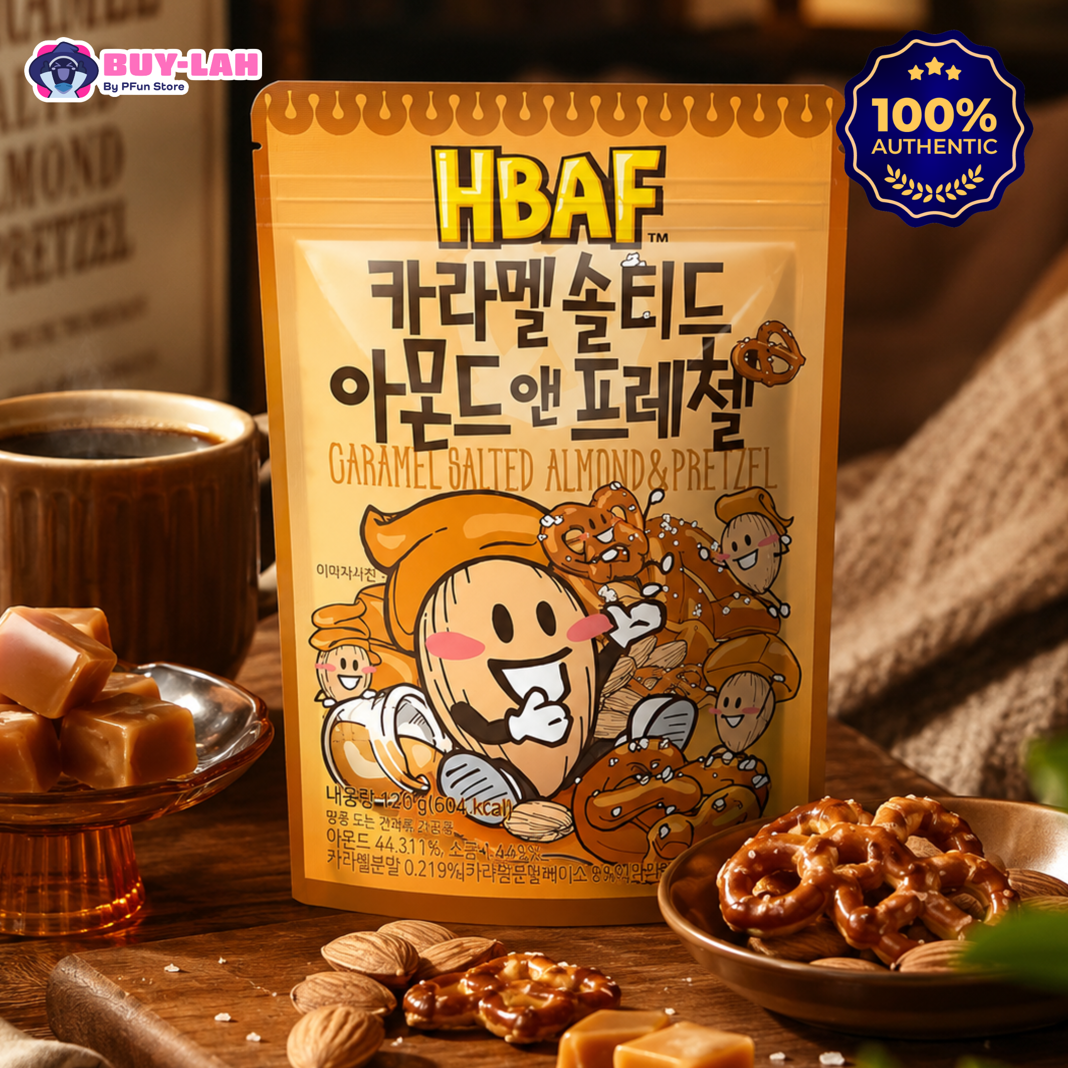 HBAF Caramel Salted Almond & Pretzel (120g)