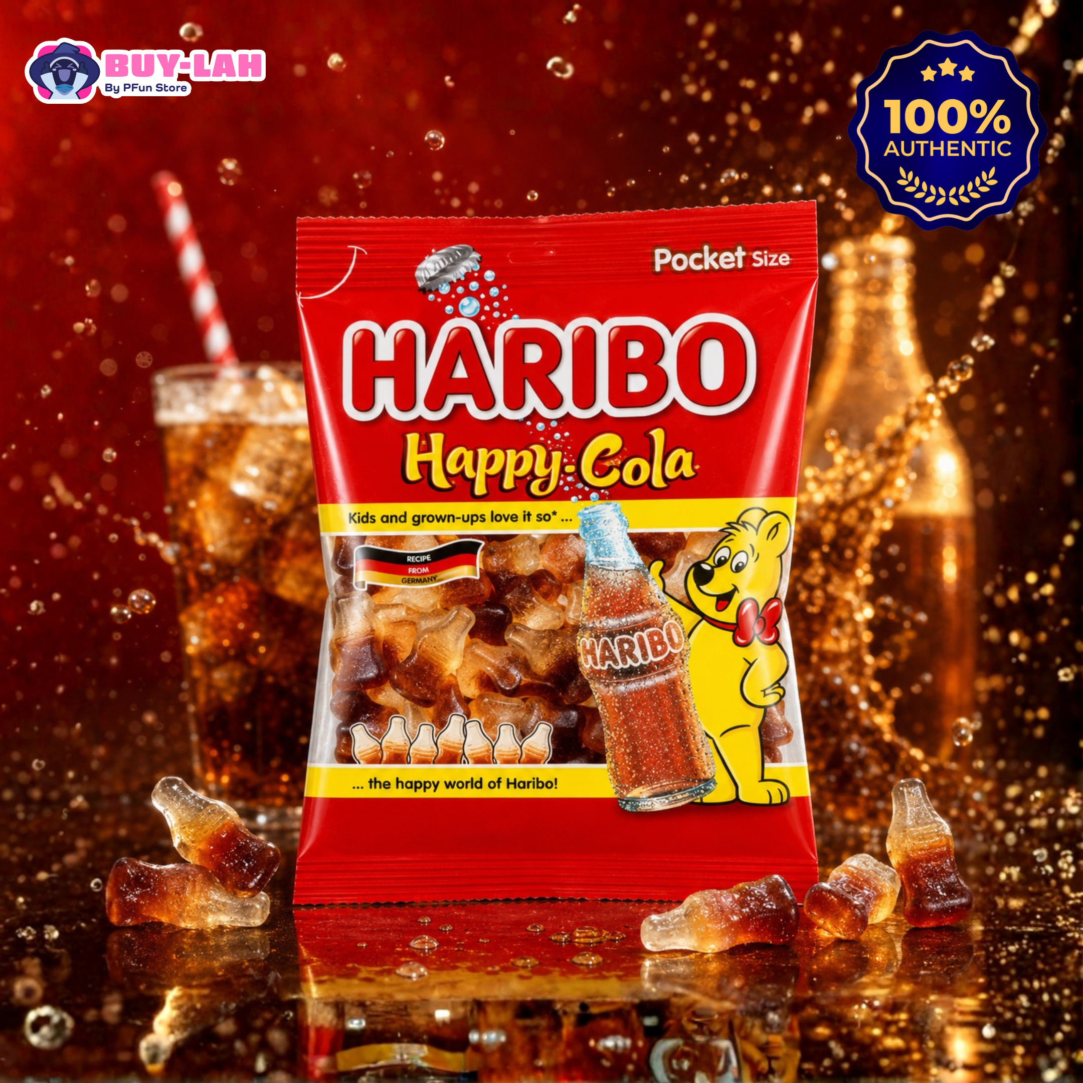  HARIBO Happy Cola Gummy Candy — Classic Cola