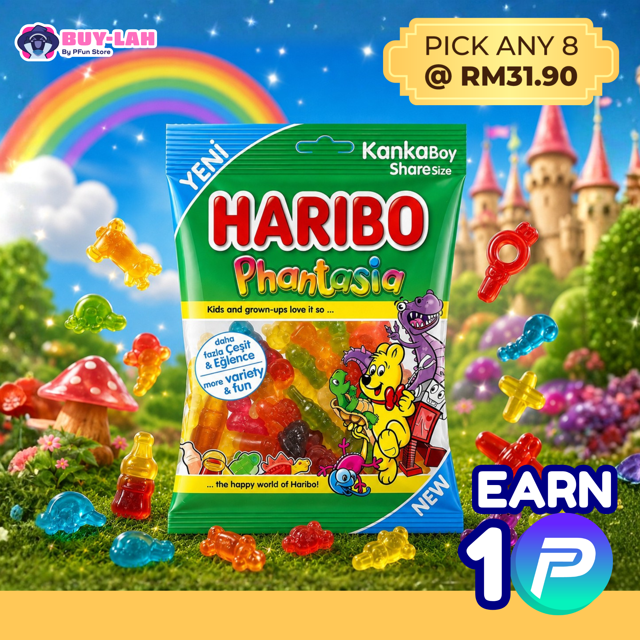 HARIBO Phantasia Gummy Candy — Fantasy Mix