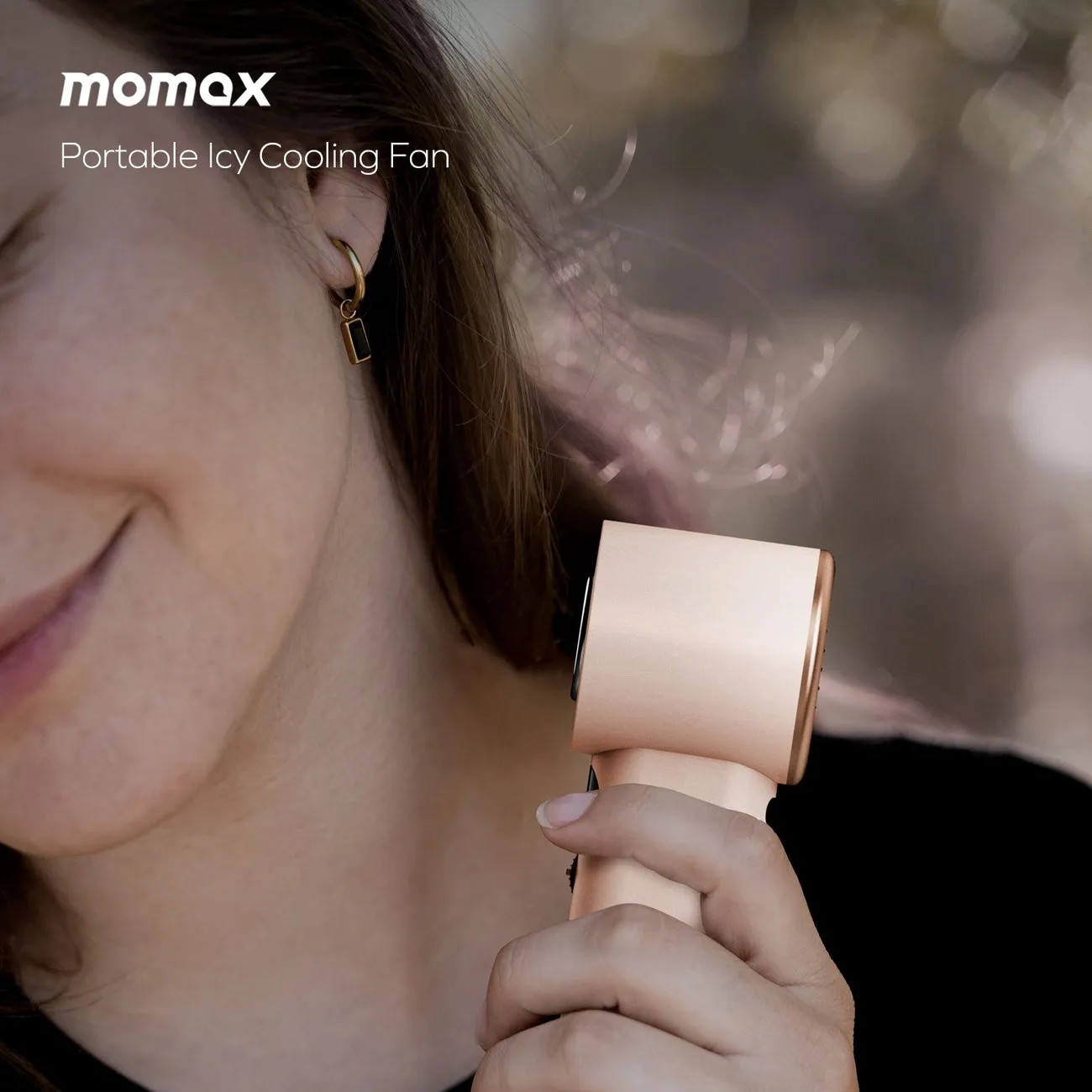 Momax 1°Go Portable Icy Cooling Fan (Haro-Pink)