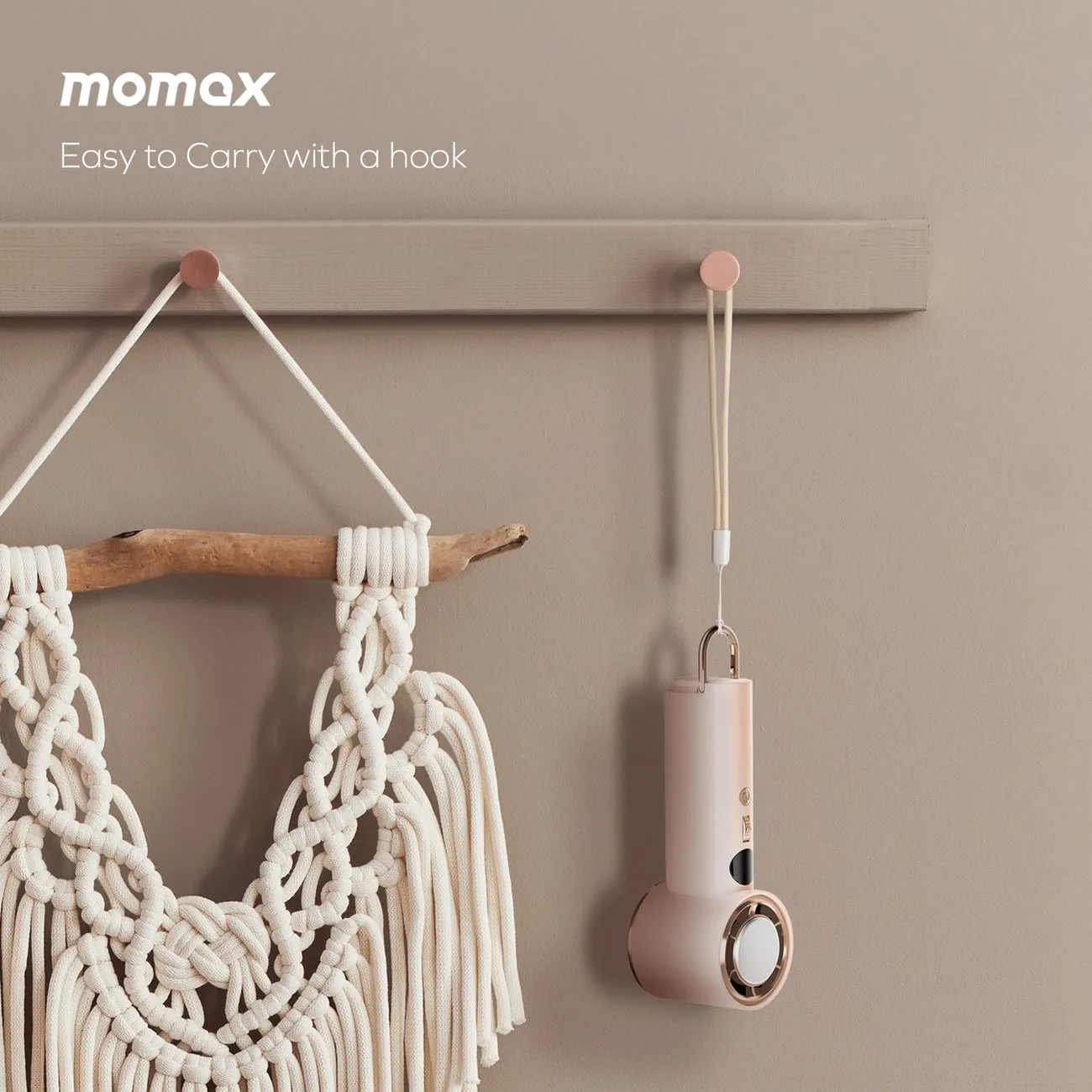Momax 1°Go Portable Icy Cooling Fan (Haro-Pink)