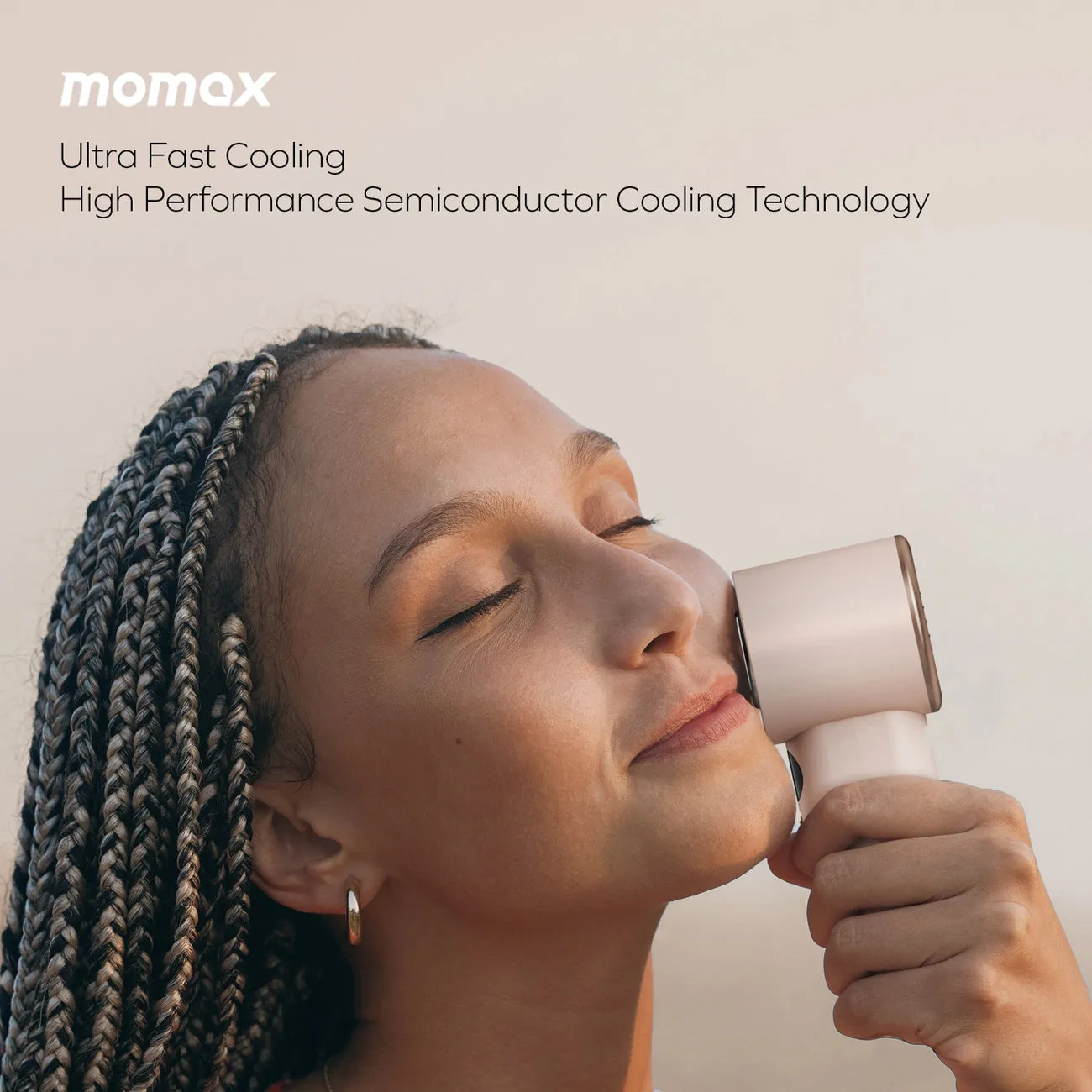 Momax 1°Go Portable Icy Cooling Fan (Haro-Pink)