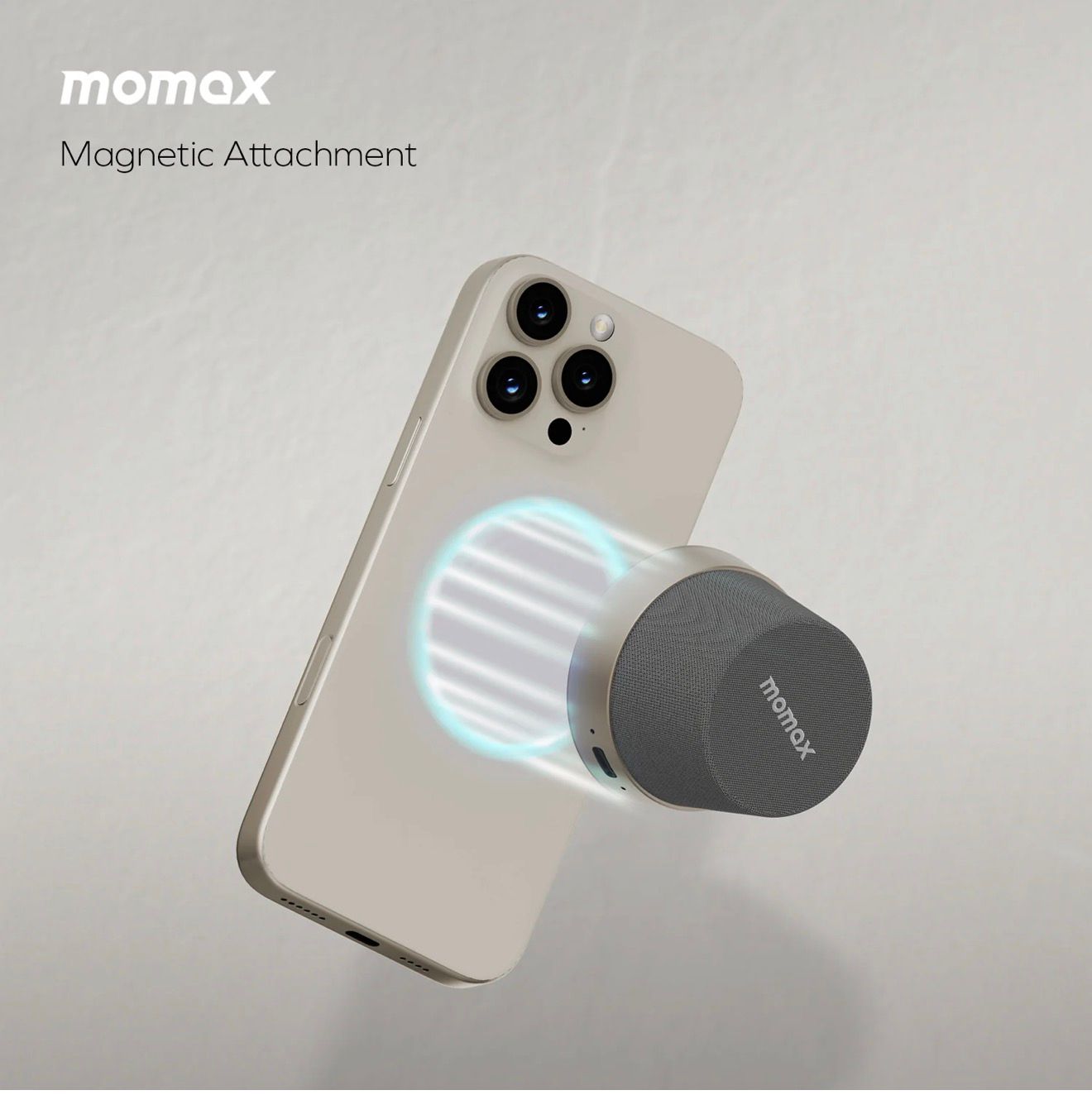 MOMAX 1-Vibe Go Magnetic Portable True Wireless Speaker