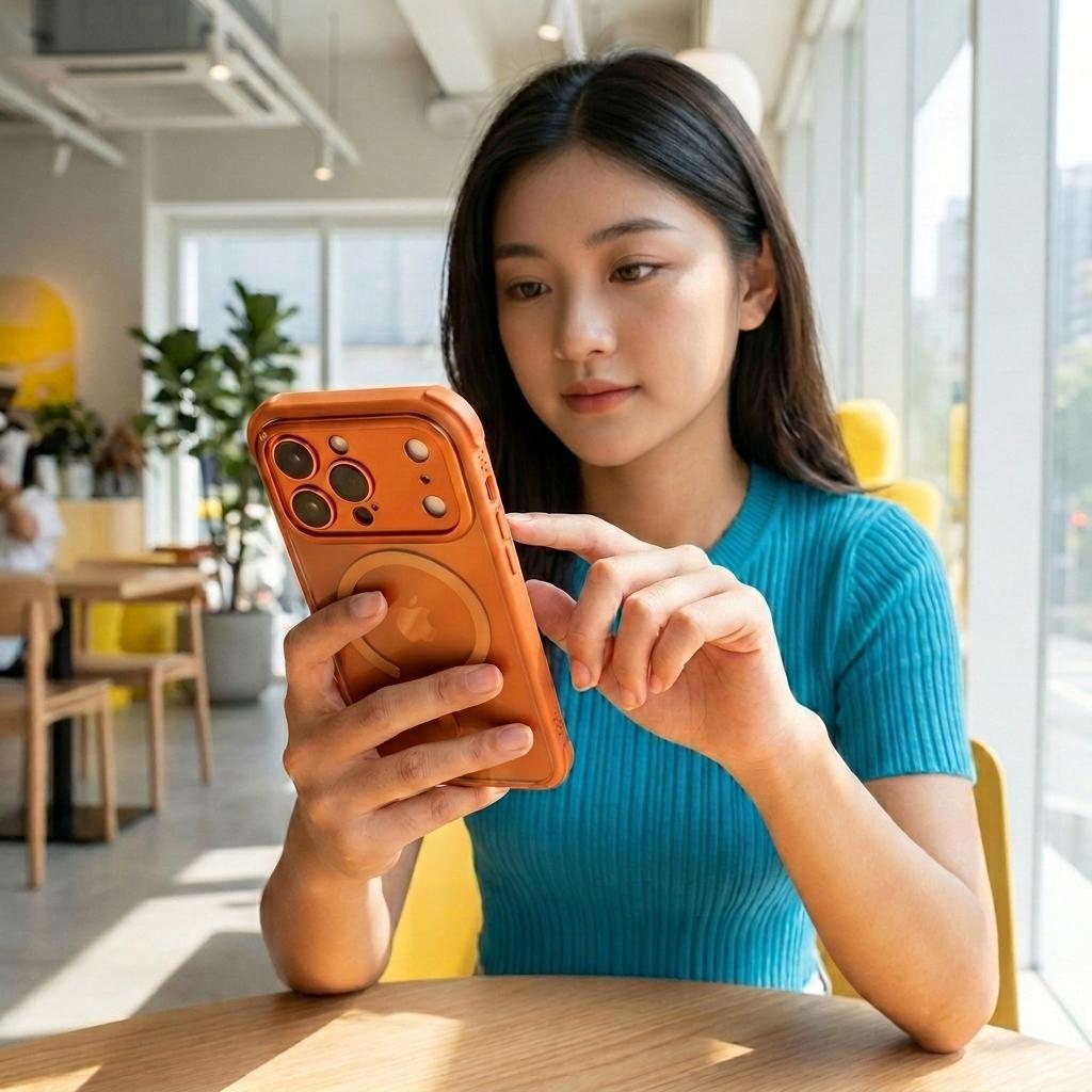 MOMAX CaseFORM Air Magnetic Case (iPhone 17 Pro Solar Orange ) – Free Shipping 🚚