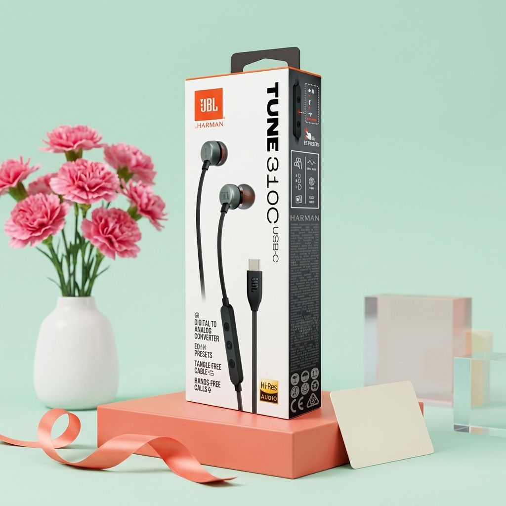  JBL Tune 310C USB-C Wired Hi-Res In-Ear Headphones