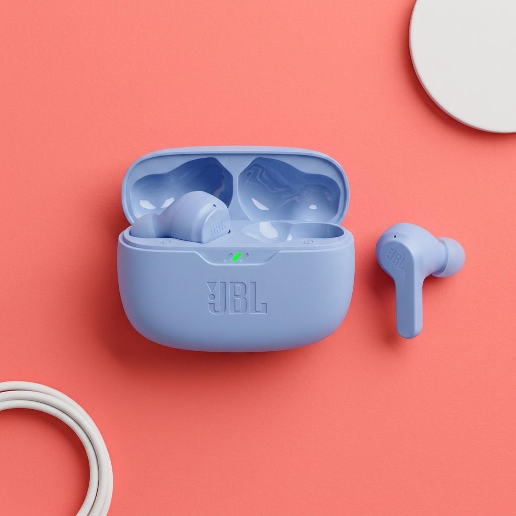 JBL Wave Beam True Wireless Earbuds (Blue)