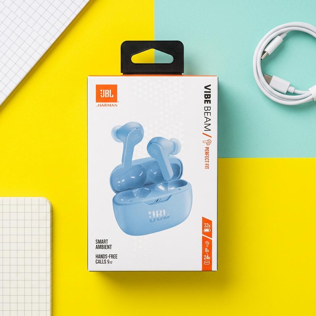 JBL Wave Beam True Wireless Earbuds (Blue)