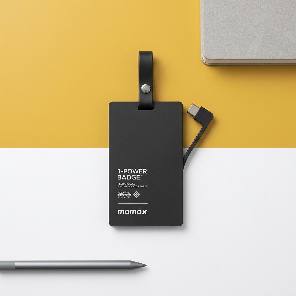 Momax 1-Power Badge+ Emergency Power Bank with Find My Locator