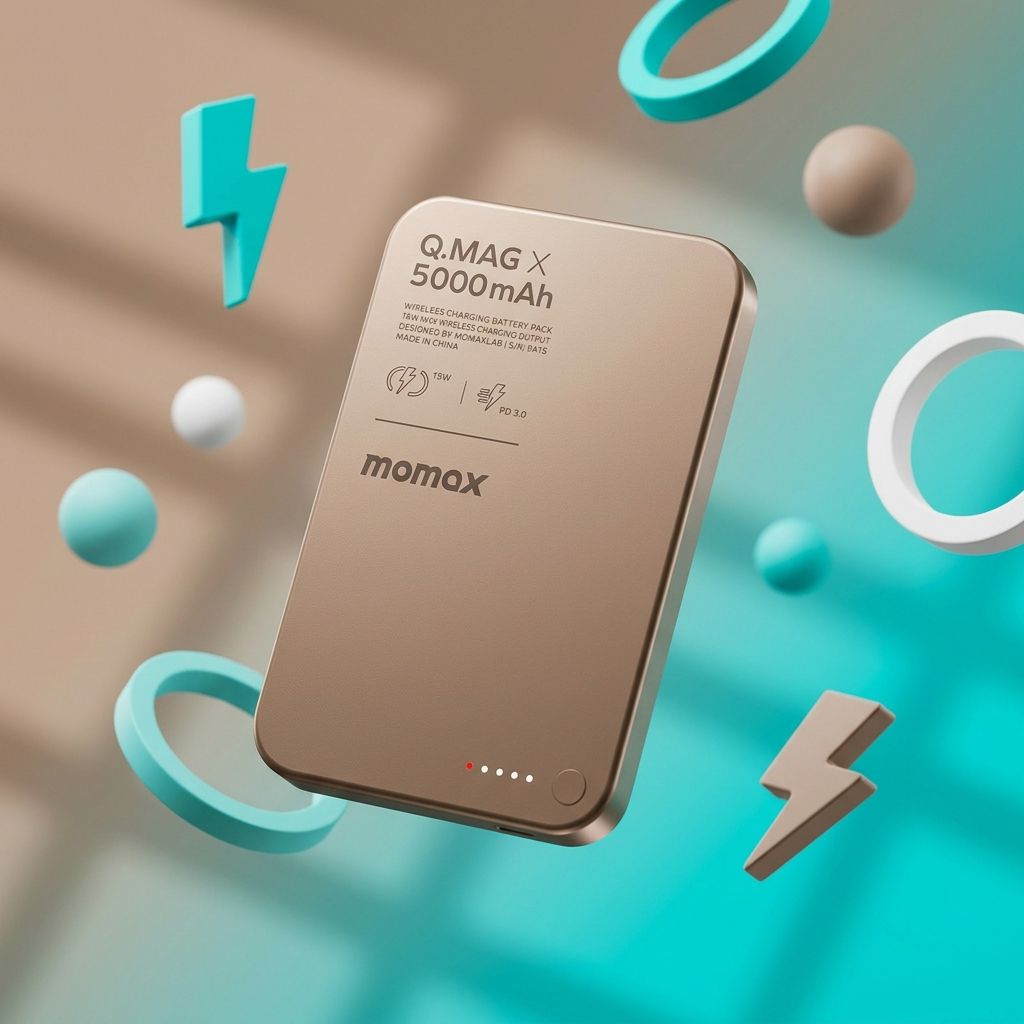Momax Q.Mag X | Magnetic Wireless Power Bank (5000mAh) 