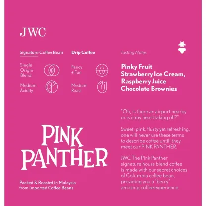 JWC Drip Coffee Box Pink Panther (Vacuum Pack With Nitrogen/100% Arabica/Colombia Coffee)