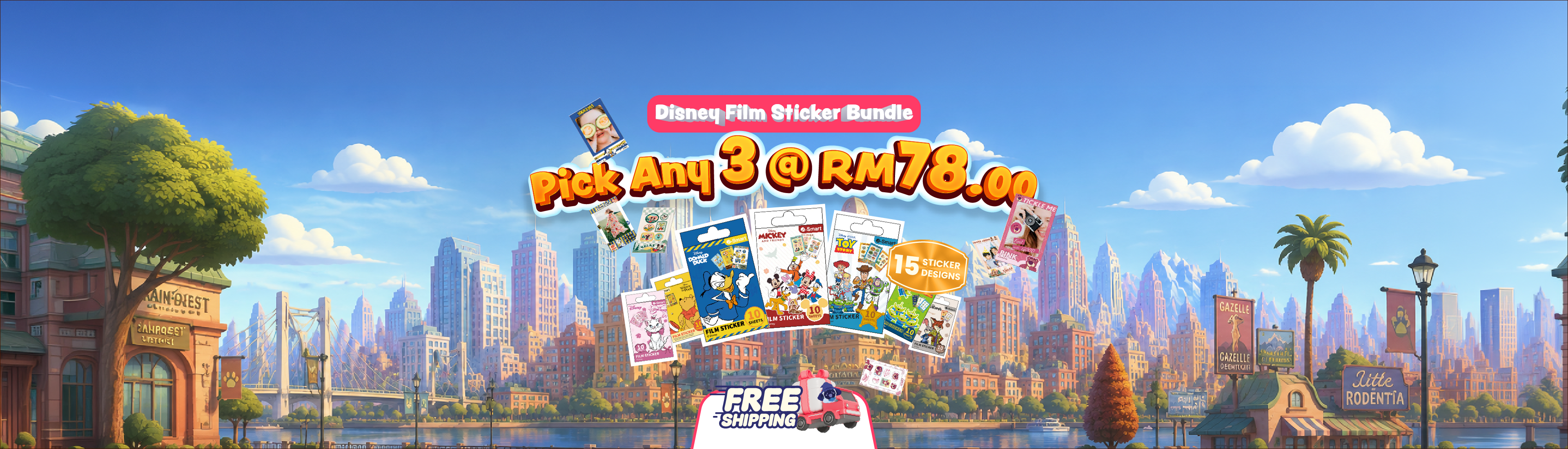[combo]Instax™ Mini Instant Film disney sticker