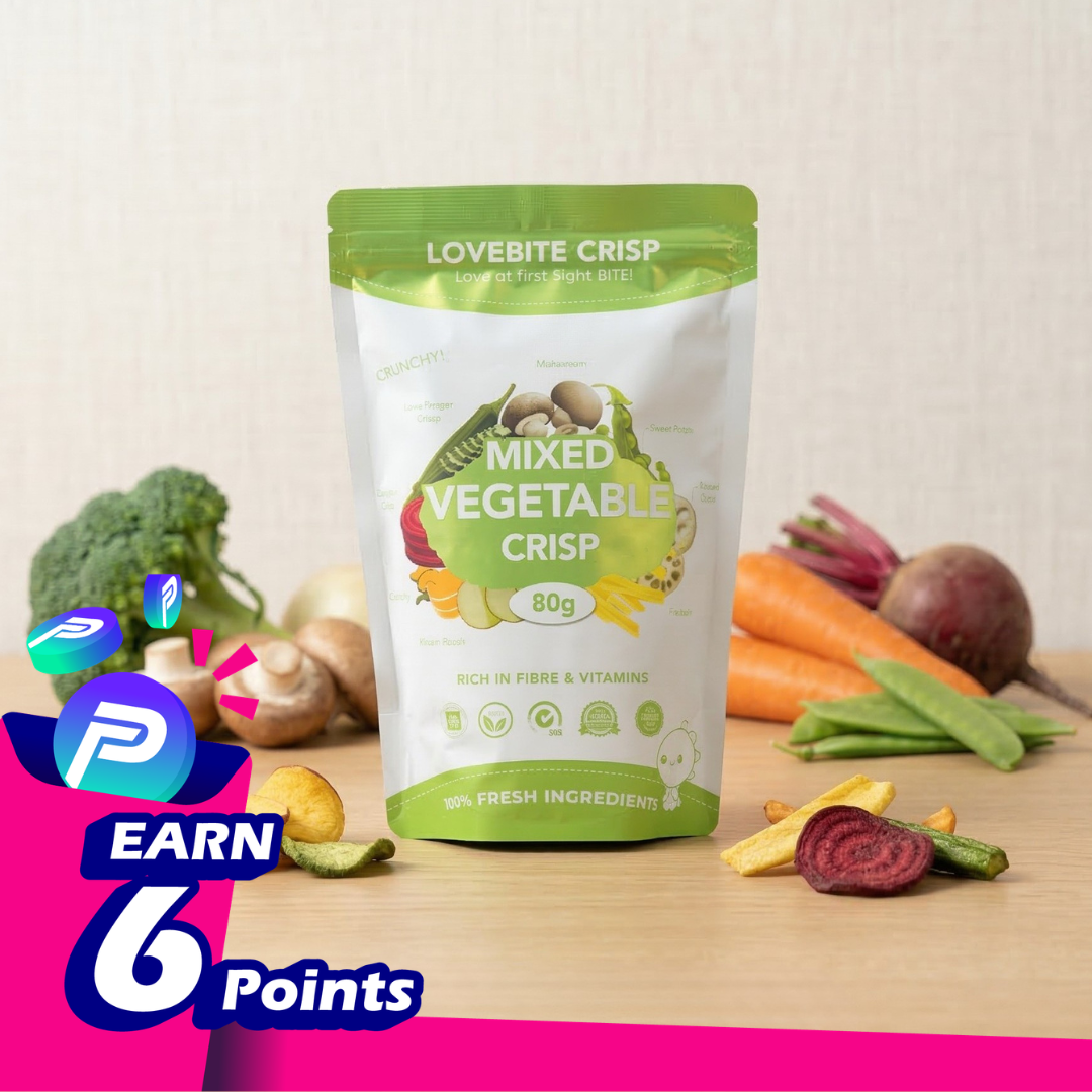 LoveBite Crisp Freeze dried Mix 8 Vegetable crisp🥬 [80G] 
