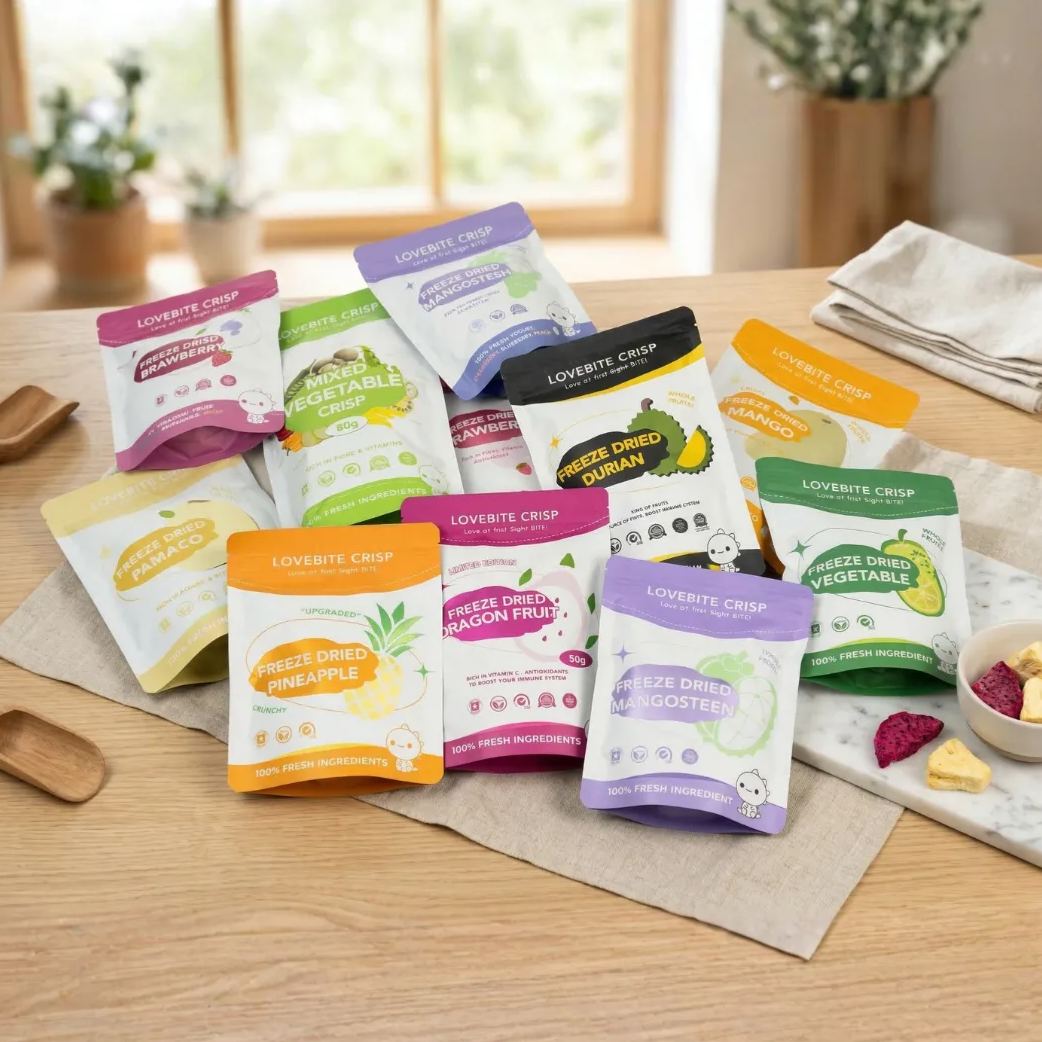 LoveBite Crisp Freeze dried TRIO YOGURT CUBE [50G] 
