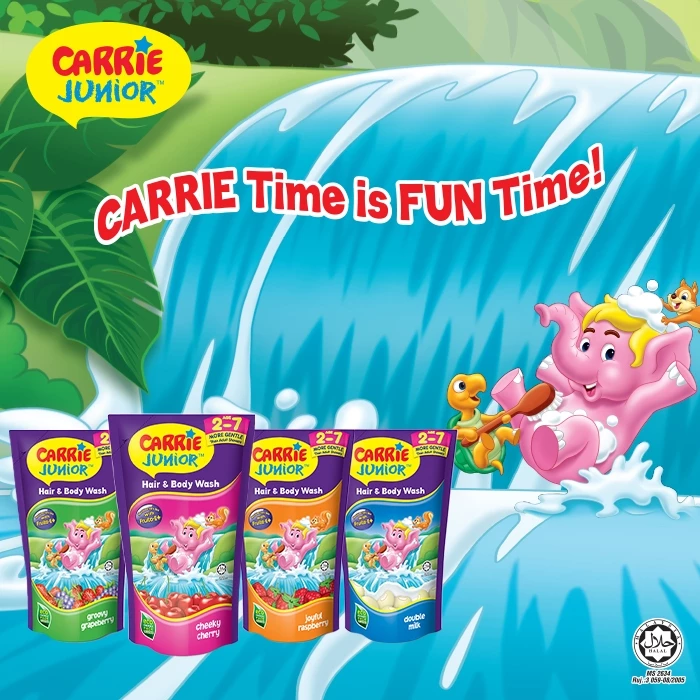 Carrie Junior Baby Hair & Body Wash — Refill Pouch (500g)