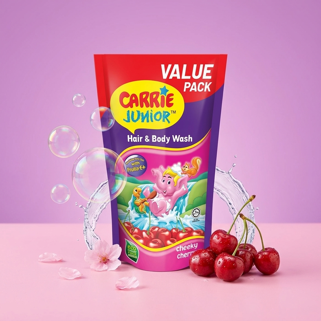 Carrie Junior Baby Hair & Body Wash — Refill Pouch (500g)