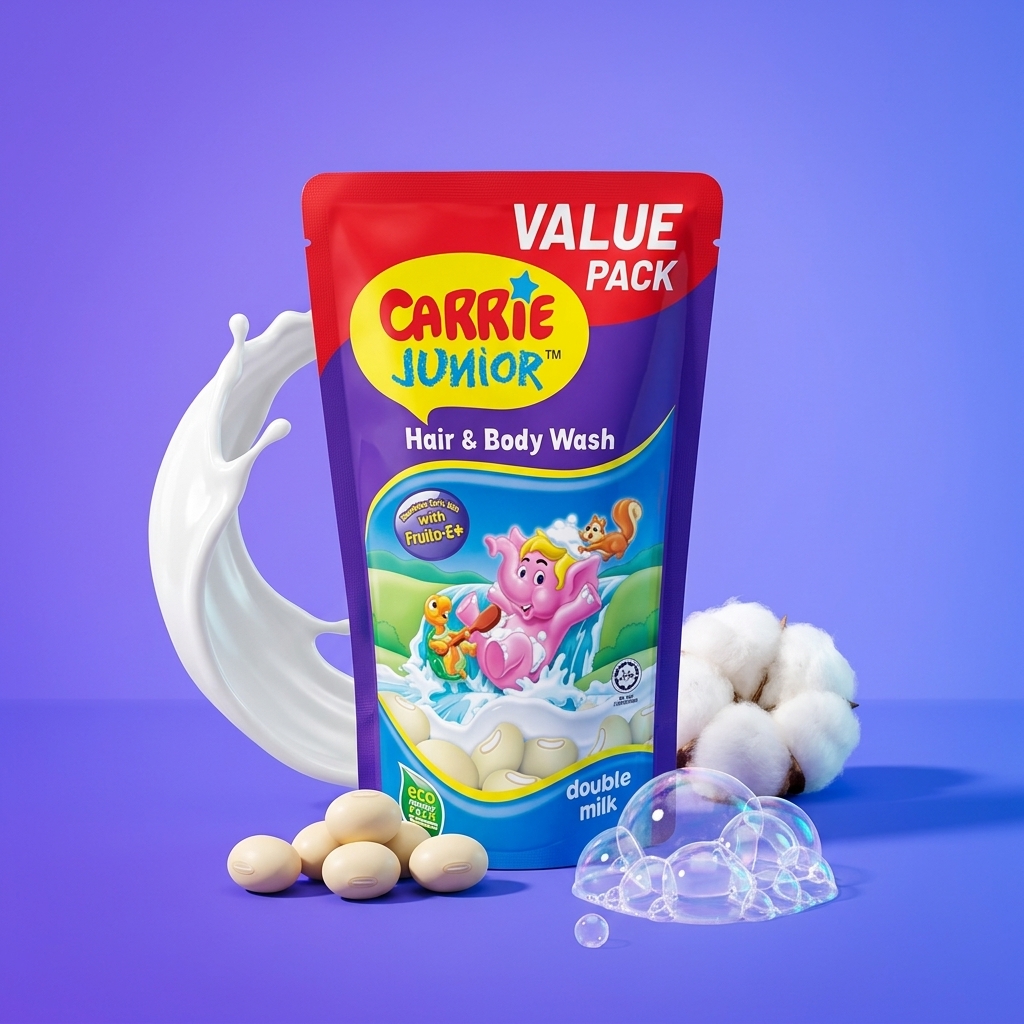 Carrie Junior Baby Hair & Body Wash — Refill Pouch (500g)