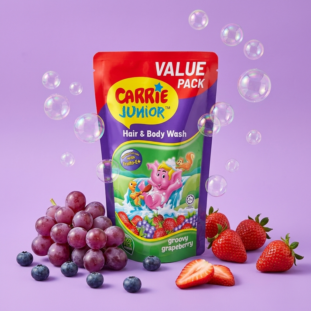 Carrie Junior Baby Hair & Body Wash — Refill Pouch (500g)