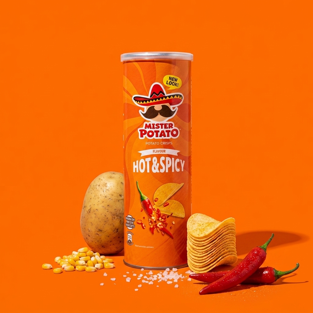 Mister Potato Crisps 125g — Hot & Spicy