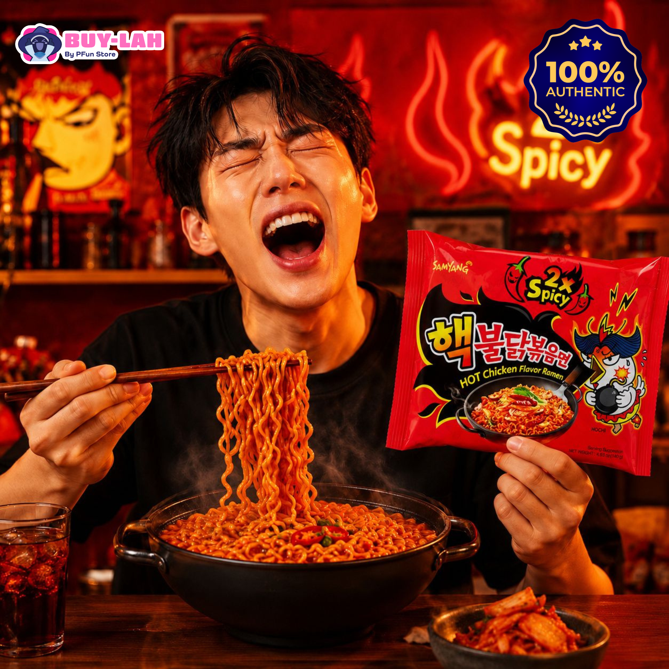 Samyang Buldak 2x Spicy Hot Chicken Flavor Ramen — 1 Pack (Single) | Halal