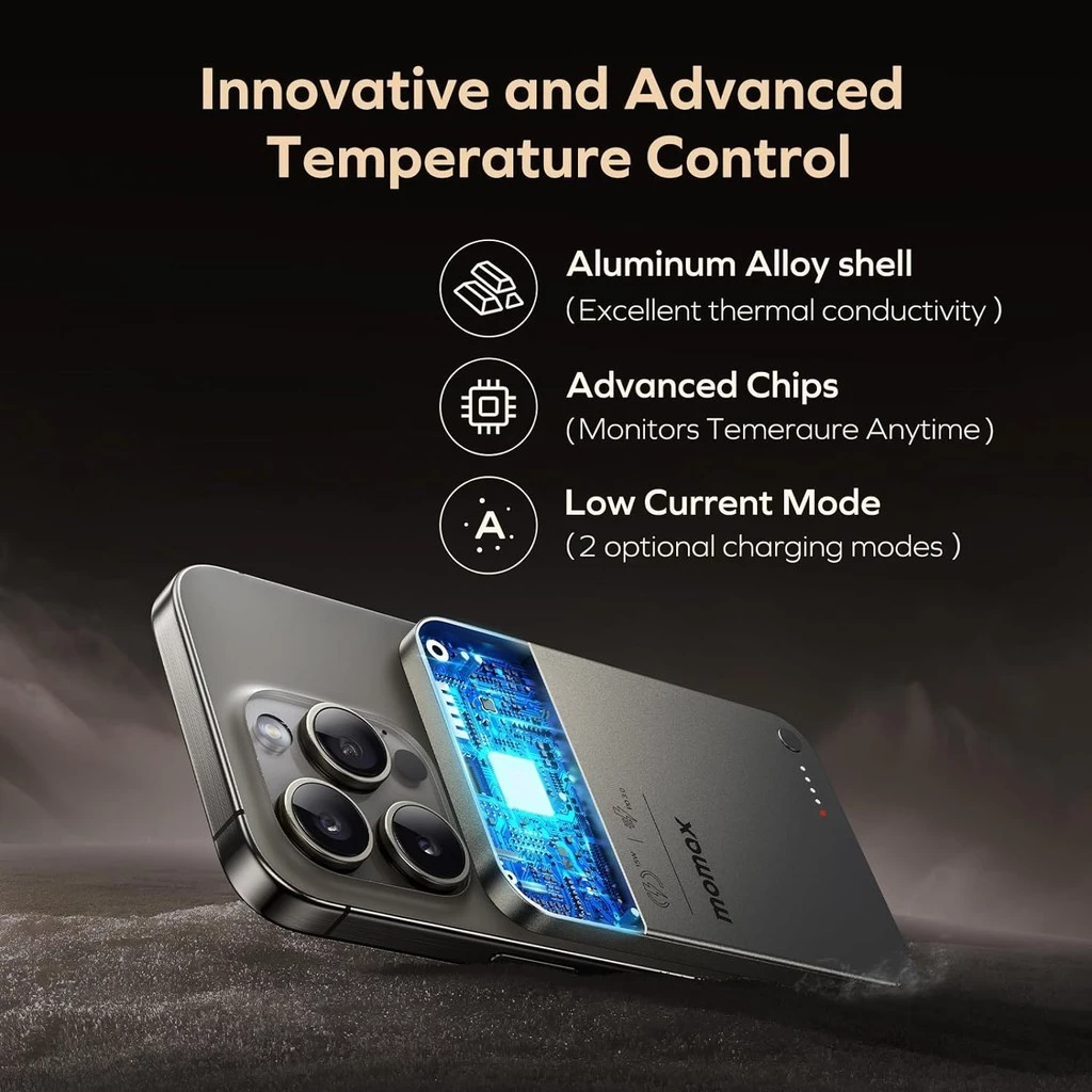 Momax IP116 Q.Mag X 5000mAh Magnetic Wireless 3C certified (CCC) Power Bank