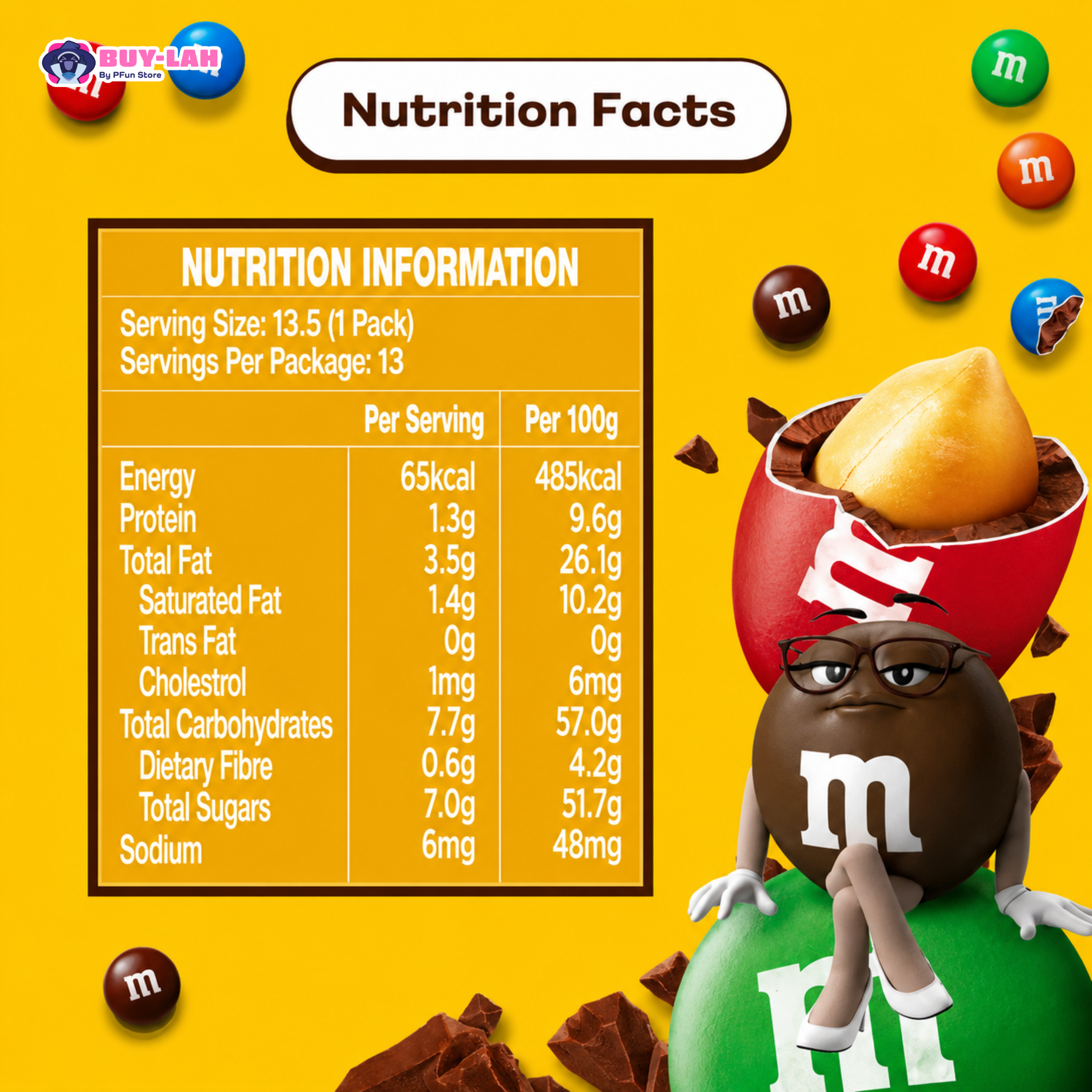  M&M's Peanut Fun Size Multipack — 13 Bags 