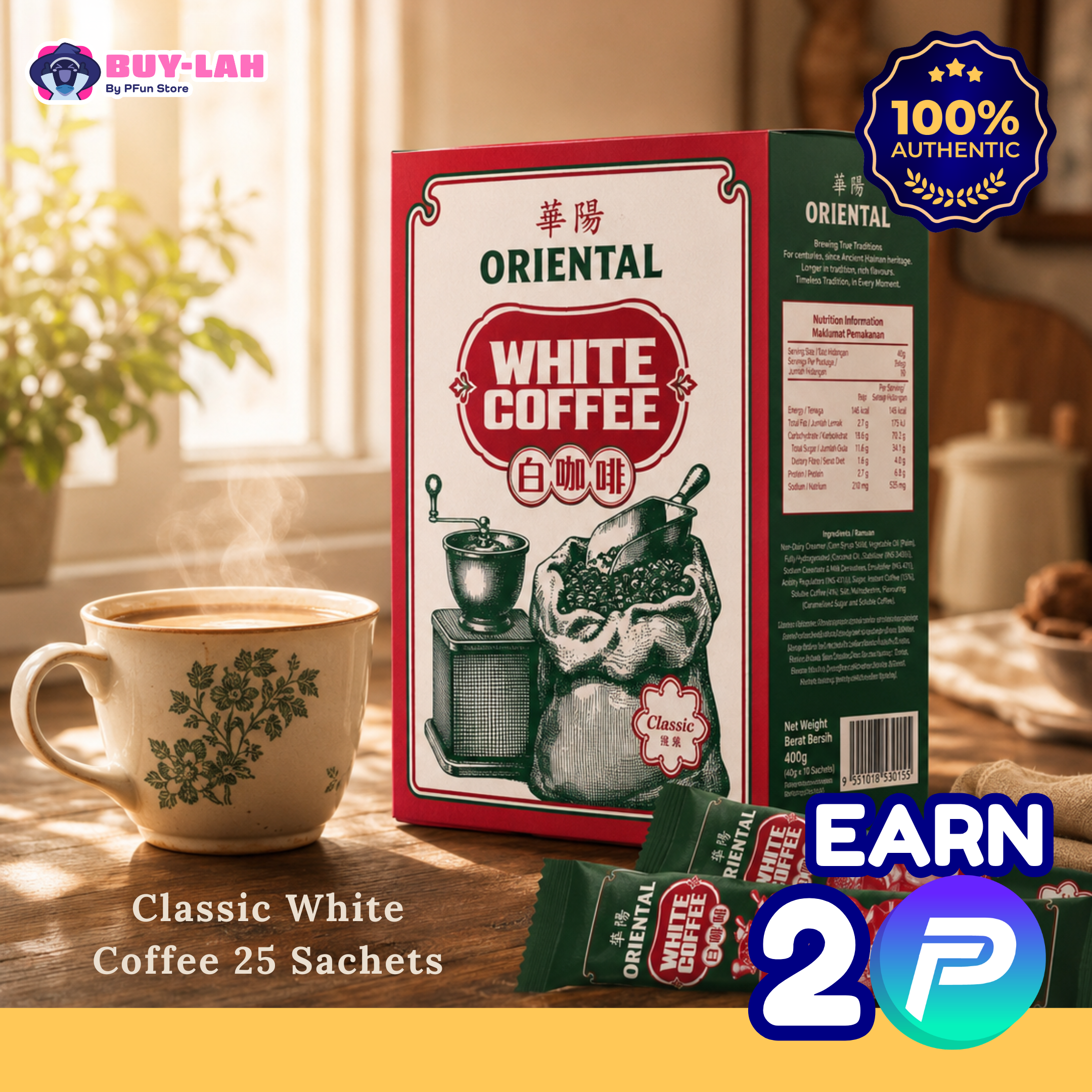 Oriental Kopi Classic White Coffee | Buy 2 Bundle RM31.80 — Lowest Price in Malaysia