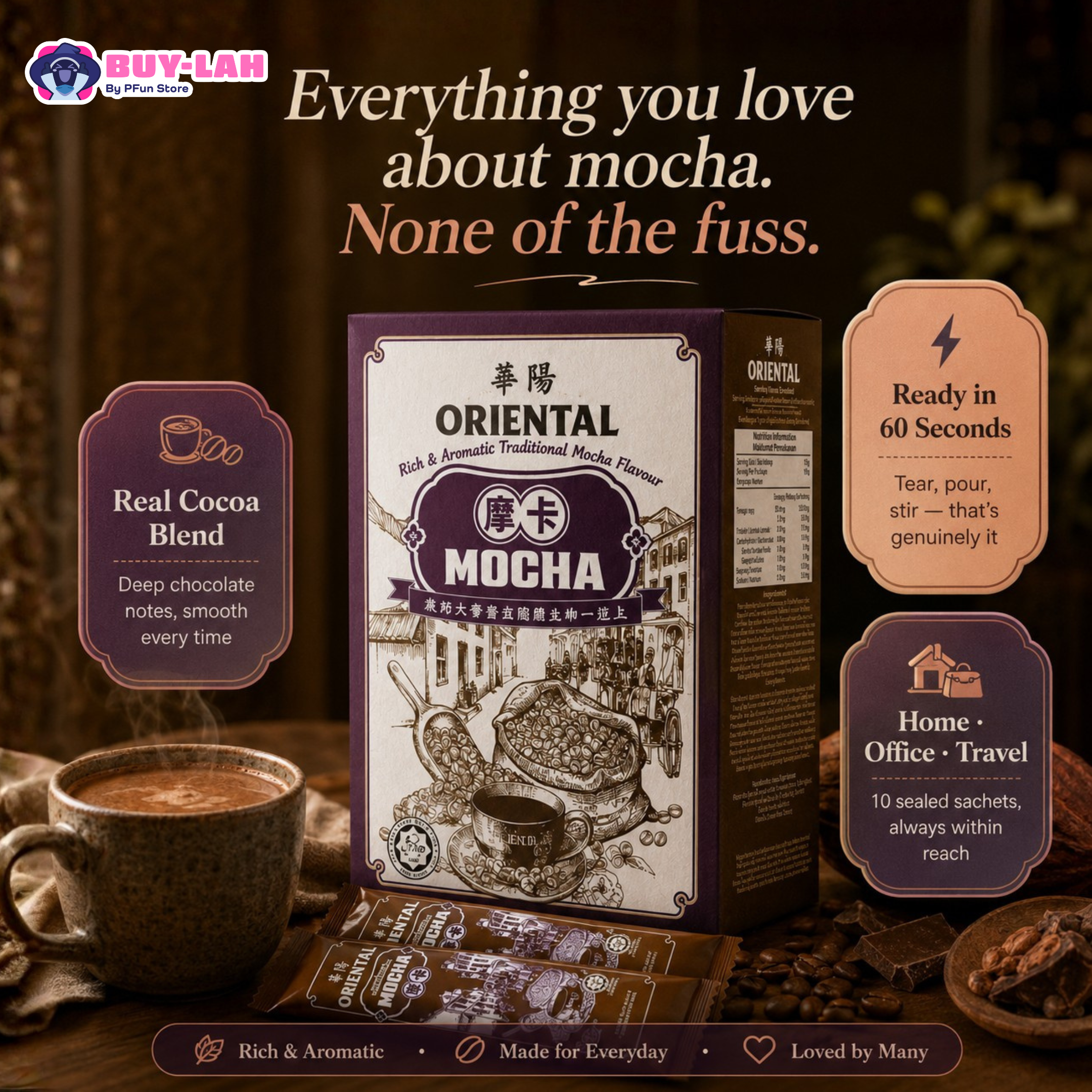  Oriental White Coffee – Mocha ( 10 Sachets )
