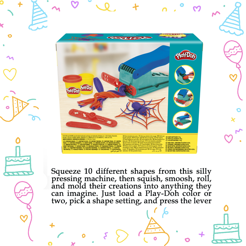 Honey B Goodie Bag for Boys and Girls, Play Doh Fun Factory Set, Gogopo Erasers and Glitters Glue