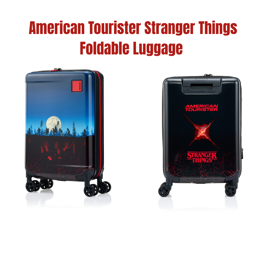 American Tourister Stranger Things Foldable Luggage with TSA Zipper & Carry Handle