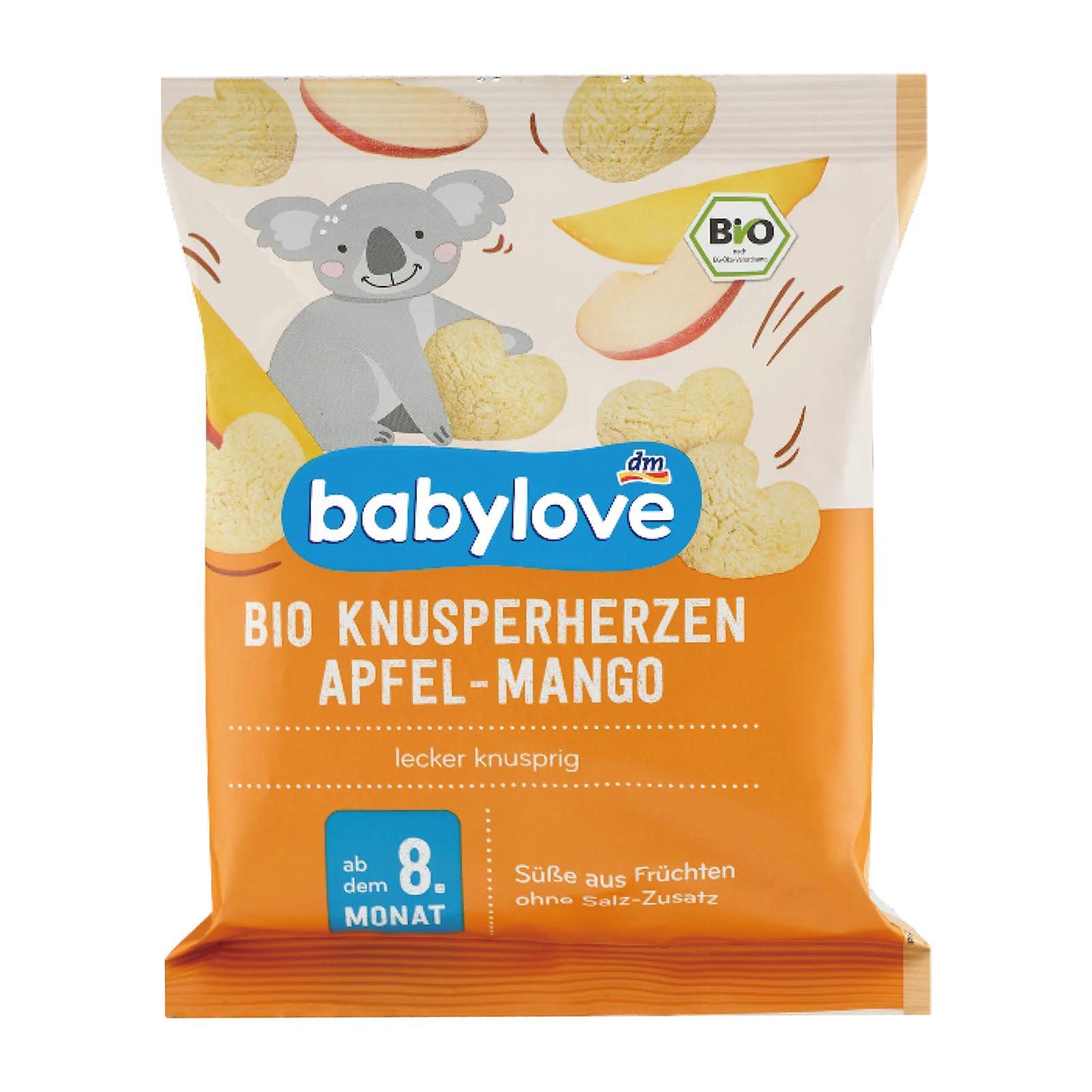 BabyLove Organic Corn Cakes Apple & Mango For 8+ Months Baby Snack Vegan 30g