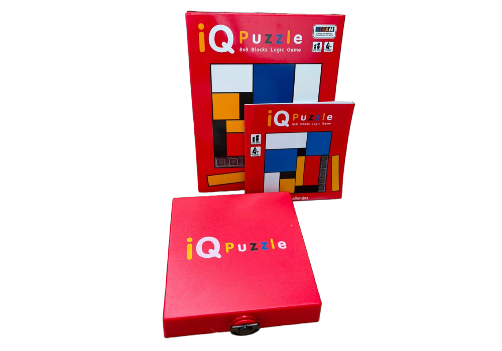 IQ Puzzle Block Logic Game – 88 Brain Challenges | Compact Travel Game for Kids & Adults
