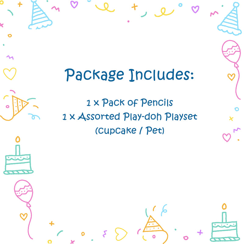 Pet & Cupcake lovers Goodie Bag for Boys and Girls Aged 3 - 9 Years, Gogopo Pencil Pack, Play Doh Cupcake or Pet Playset