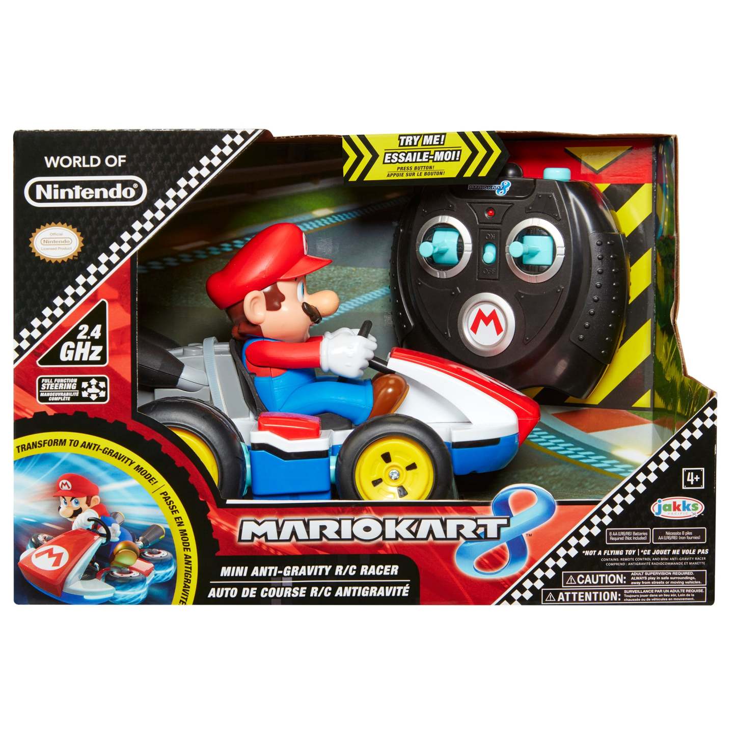 Nintendo Super Mario Kart 8 Mario Anti-Gravity Mini RC Racer 2.4Ghz