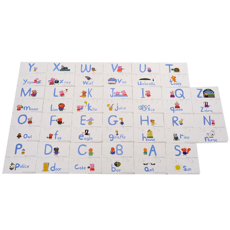 Kidmoro Peppa Pig Alphabet Puzzles, Learn your Kids Alphabet with Peppa