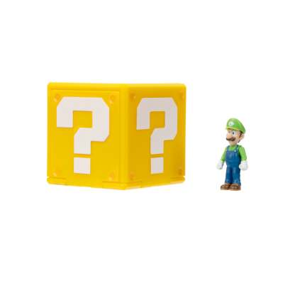 The Super Mario Bros. Movie Mini Figure Question Block – Luigi