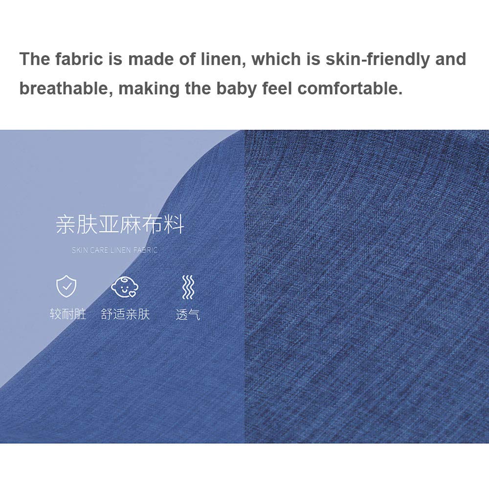Hapair Baby Stroller Navy Blue Colour, Lightweight Compact Travel Stroller - One Hand Fold, Umbrella Stroller, Linen Fabric