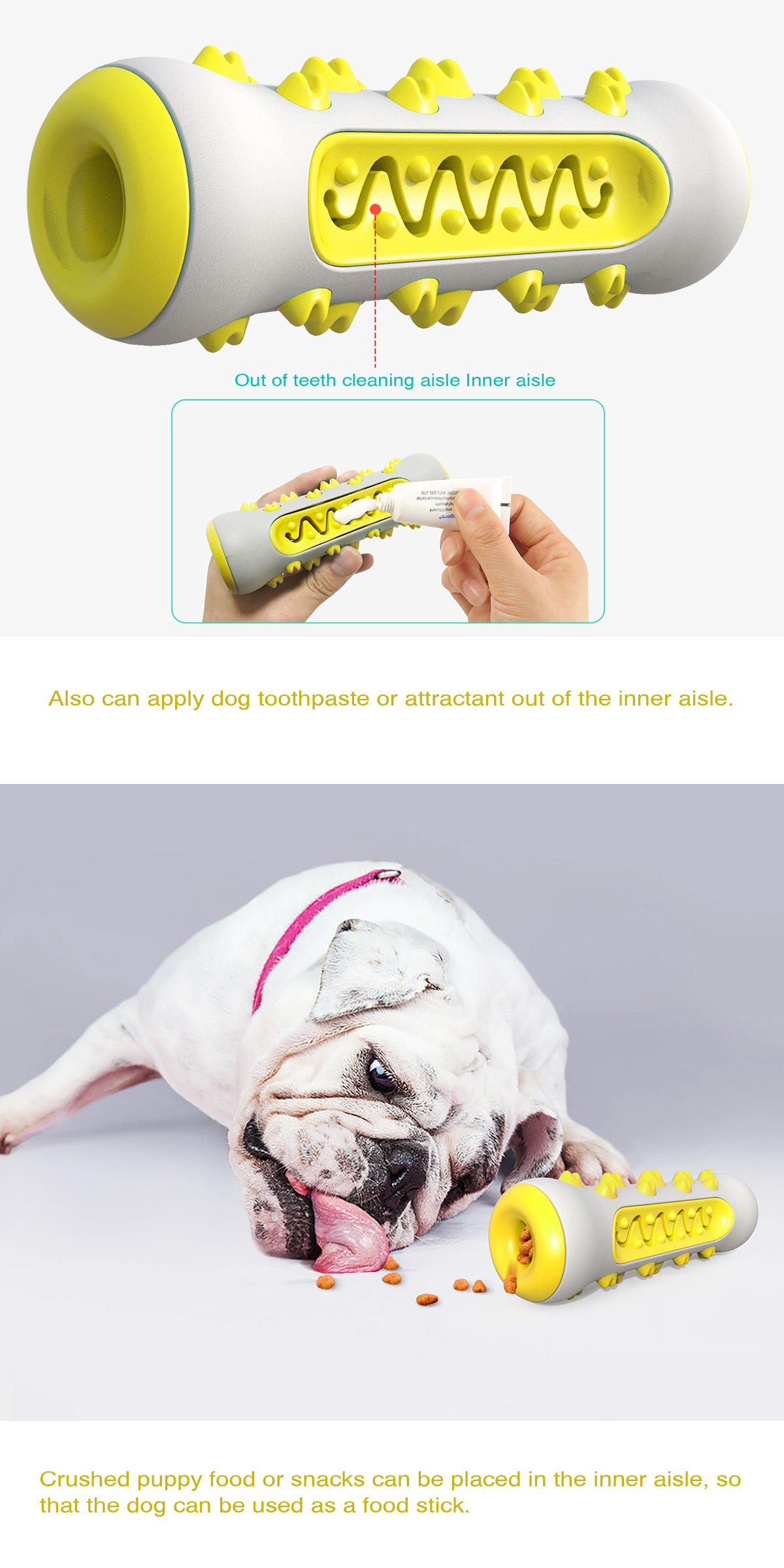 Bone Dog toothbrush/For Dogs (Medium and large dogs)