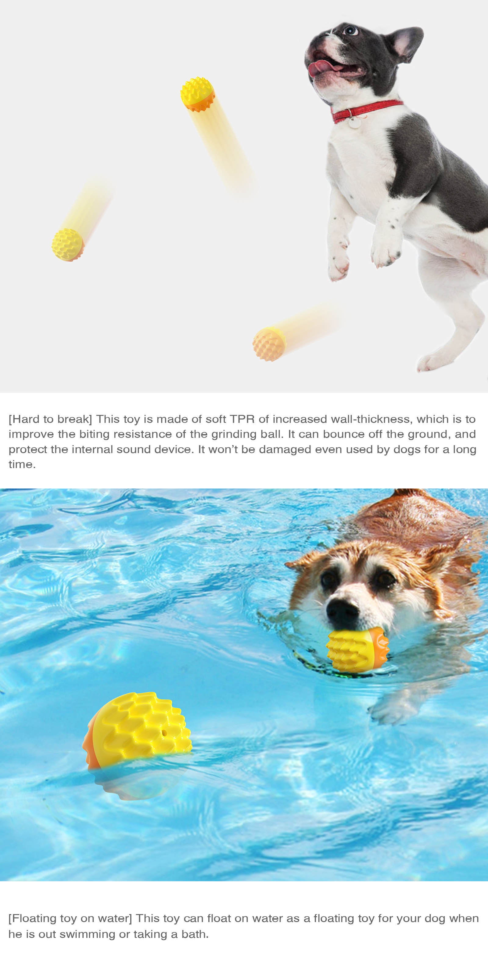 PawFect Vocal teething ball/For dogs