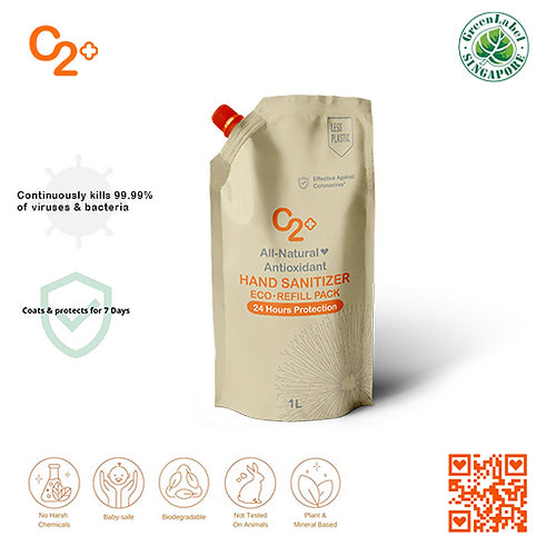 C2+ 24 Hour Protection Hand Sanitizer Refill 1L
