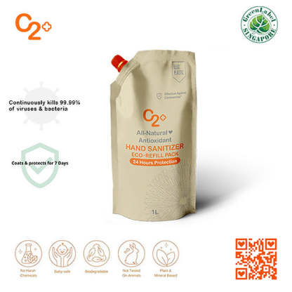C2+ 24 Hour Protection Hand Sanitizer Refill 1L