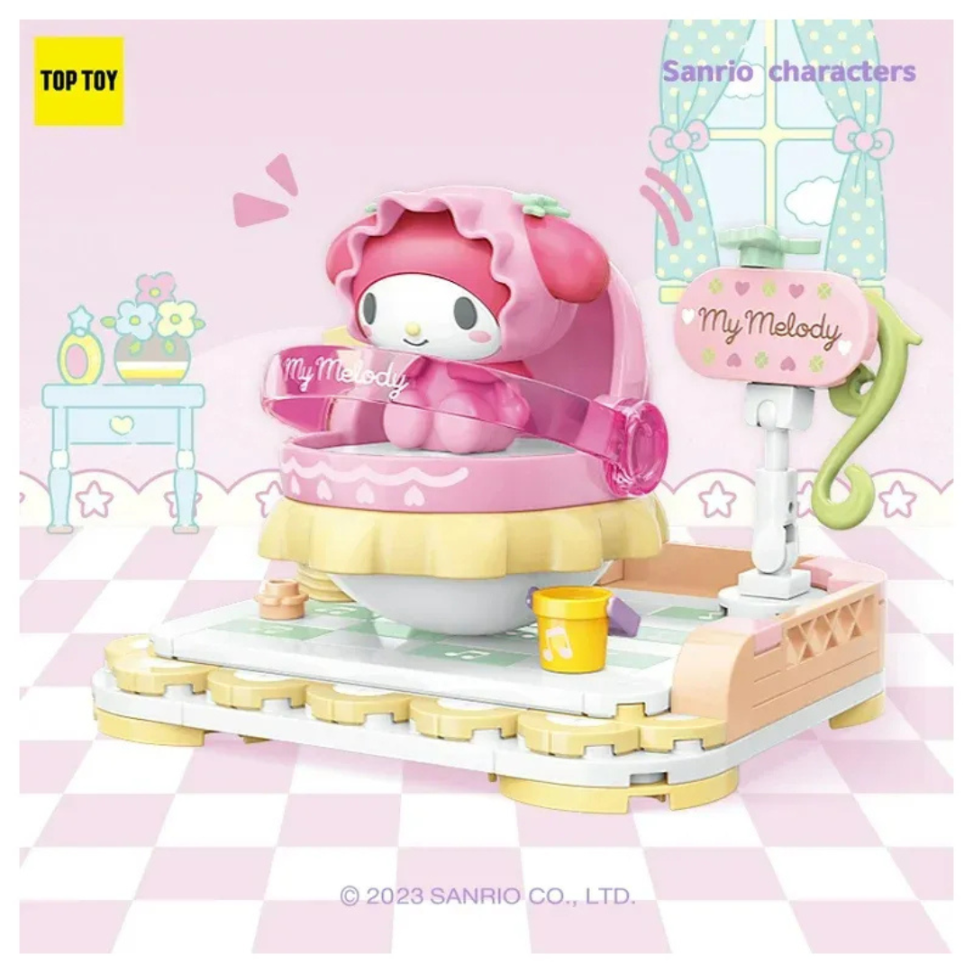 TOPTOY Sanrio Building Blocks/Tumbler Milk Cute Shaking Bed Series Kuromi Pochacco Melody Cinnamoroll