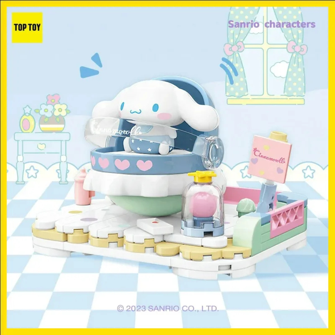 TOPTOY Sanrio Building Blocks/Tumbler Milk Cute Shaking Bed Series Kuromi Pochacco Melody Cinnamoroll