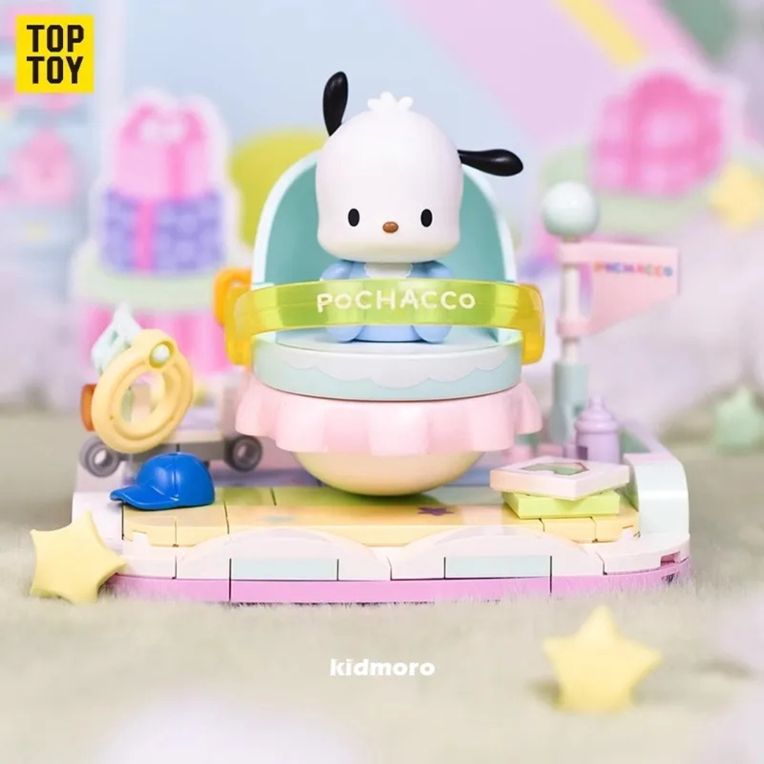 TOPTOY Sanrio Building Blocks/Tumbler Milk Cute Shaking Bed Series Kuromi Pochacco Melody Cinnamoroll