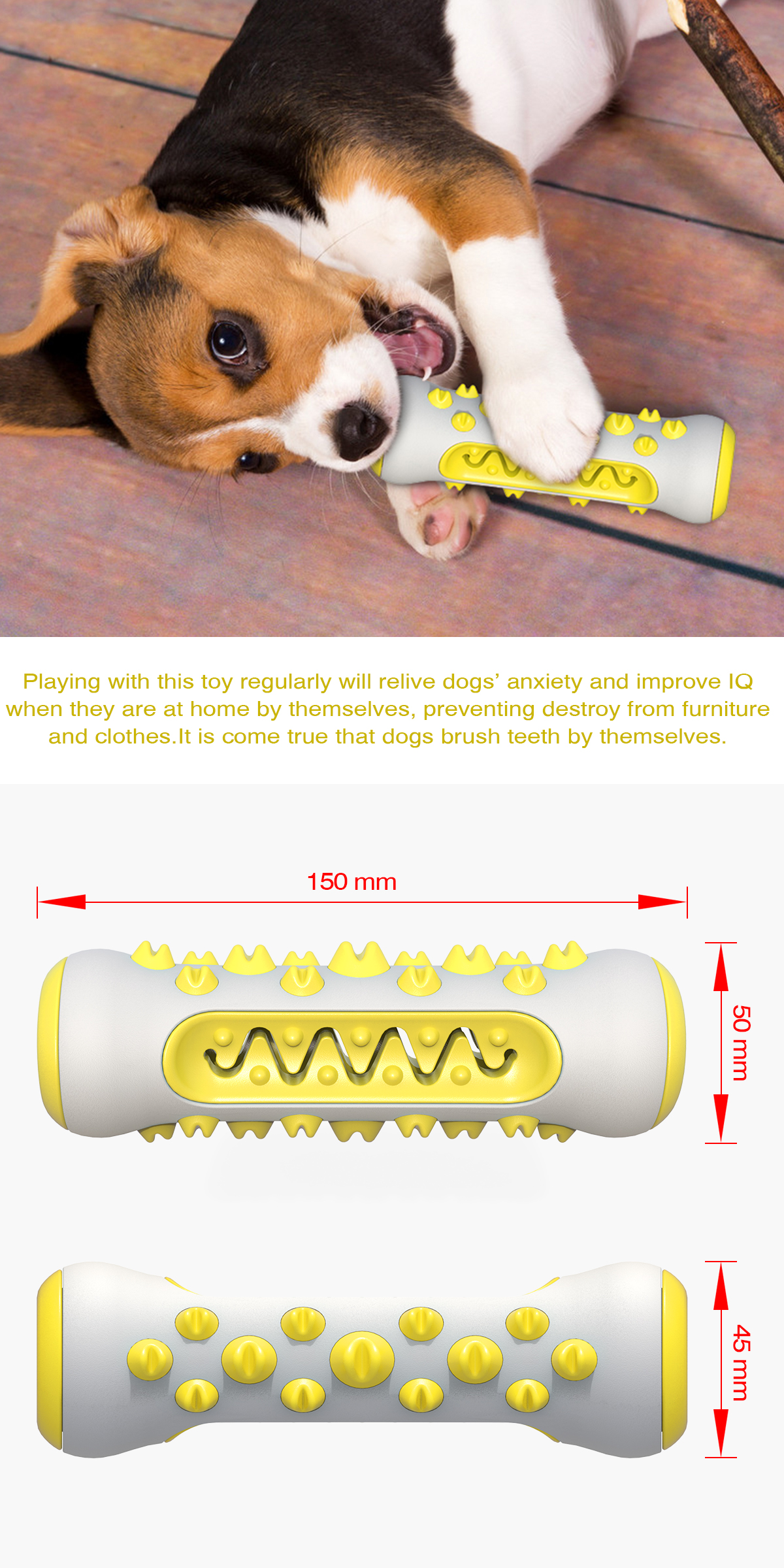 Bone Dog toothbrush/For Dogs (Medium and large dogs)