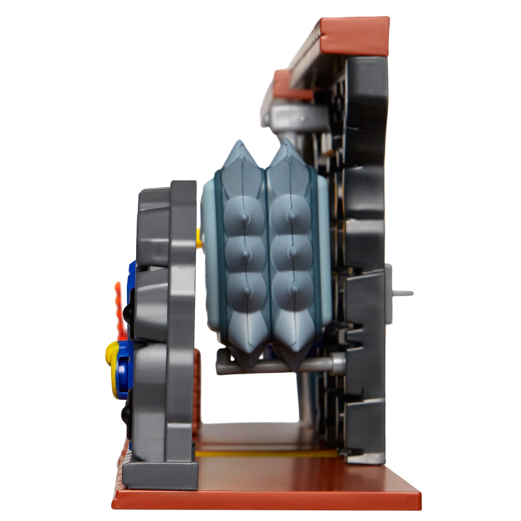 Super Mario Dungeon Deluxe Play Set, Includes: 2.5” Fire Mario Figure & 7 Interactive Environmentpiece Moving Platforms & Thwomp, Spinning Fire Balls, Hidden Coin, Swing, & Door