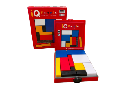 IQ Puzzle Block Logic Game – 88 Brain Challenges | Compact Travel Game for Kids & Adults
