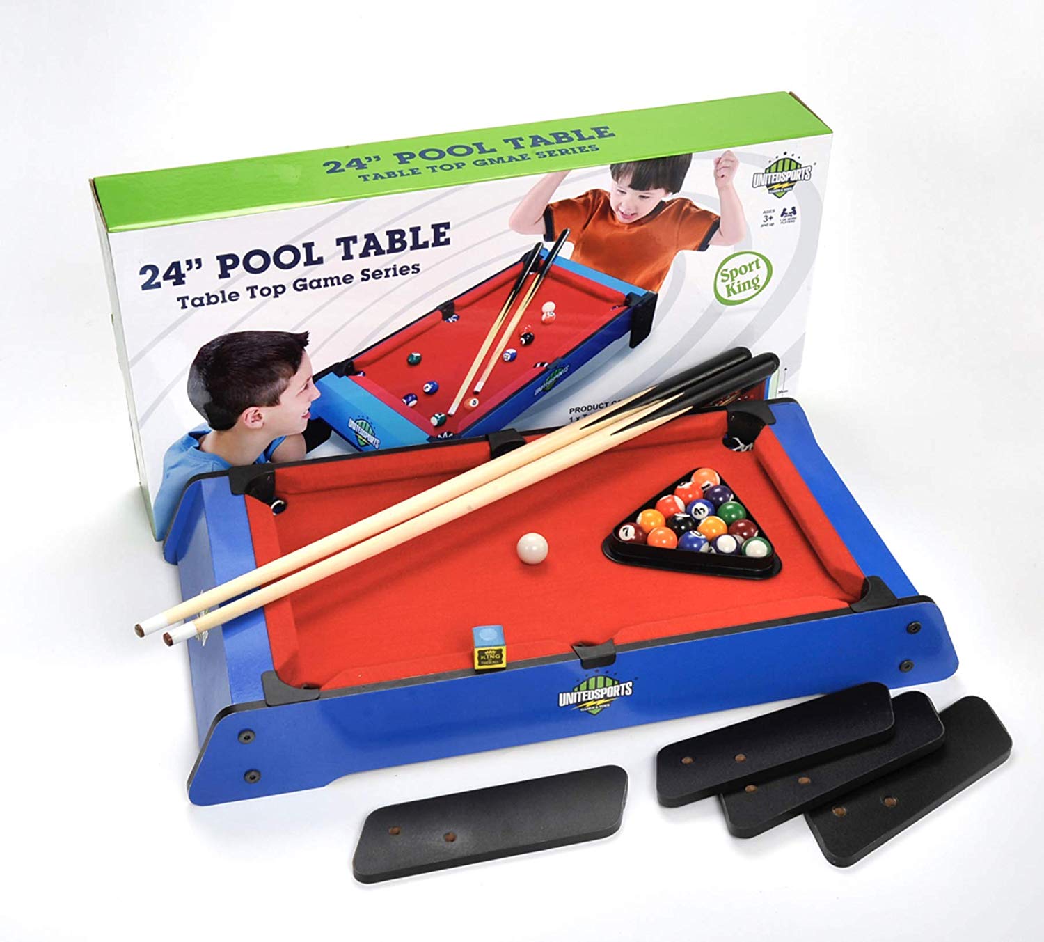 United Sports 24-inch Wooden Pool Table Game