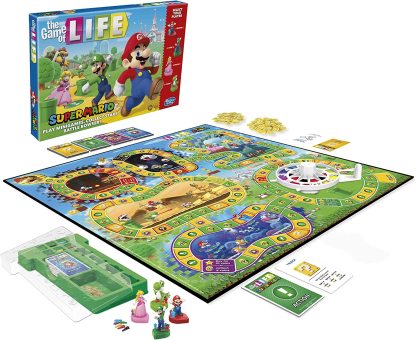 Hasbro Gaming The Game of Life Super Mario Edition Board Game for Kids Ages 8 and Up, Play Minigames, Collect Stars, Battle Bowser